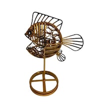 Metal Gold Balık Masa Lambası (50 Cm)