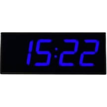 Dijital Led Duvar Ve Masa Saat Derece Ve Nem - Mavi Kasa Ölçüsü: 15x37 Cm