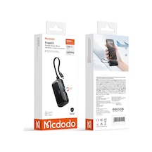 Mcdodo Mc-7800 5000mah Apple Uyumlu iPhone Girişli 22.5w Dahili Kablolu Powerbank Siyah