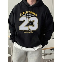 Startmore Tarzsokak California Athletic Division Number 23 Baskılı Hoody Erkek Sokak Stili Yumuşak Sweatshirtler Siyah