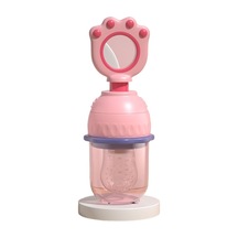 Isırık Torbası Bebek Meyveli Gıda Takviyesi Artefakt Bebek Meyve Ve Sebze Müziği, Isırma Cihazını İtebilir Silikon Ağızlı Azı Dişi Çubuğu - Pembe