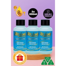 B-5 Vitaminli Oje Çıkarıcı 200 Ml 3'lü Eko Set Tırnak Kırılmalarını Önleyici Aseton
