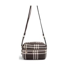 Silver & Polo Silver Polo Kahve - Kahve Çizgili Ekose Kadın Çapraz Çanta Sp1162