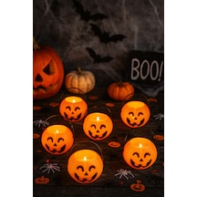 Cadılar Bayramı Halloween Bal Kabağı Mumluk 8 Cm 6lı Şeker Kovası Aksesuar Diğer