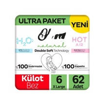 Natural Double Soft Külot Bez Ultra Paket 6 Beden 62 Adet