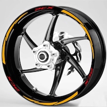 Motosiklet Jant Şeridi Pcx Kırmızı Yazılı Turuncu Sağ-sol/ön-arka-110