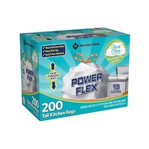 Member's Mark Power Uzun Mutfak Büzme İpli Çöp Torbaları 13 Galon, 2 Rulo, 100 Ct, Toplam 200 Sayısı