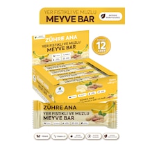Yer Fıstıklı Ve Muzlu Meyve Bar, Şeker İlavesiz 35 Gr X 12 Adet