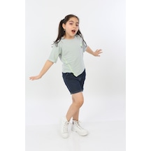 Toontoy Kids Toontoy Kız Çocuk Enjoyment Baskılı Tişört Yeşil