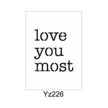 Yazı Desenler Stencil Şablon 25X25 Yz-226
