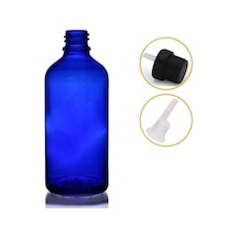 30ml Mavi Cam İçten Damlalıklı Şişe Siyah Kapak, 12 Adet, Damlalıklı Şişe, Damlatmalı Şişe