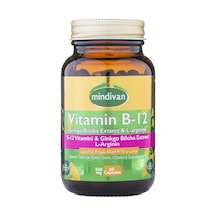 Mindivan Vitamin B12 &Ginkgo Bloba Eki & L Arginin 60 Kapsül