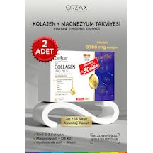 Collagen Mag Plus 9700 Mg Kolajen + Magnezyum + D3 K2 + Biotin 45 Saşe - 2 Adet