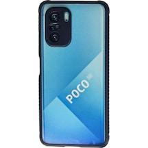 Poco F3 Kılıf Miami Şeffaf Silikon - Lacivert