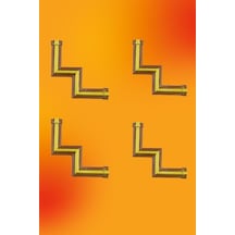 Kahve M Köşe Motif 3 cm 4 Adet