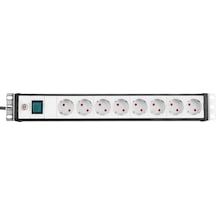 Premium-line, Çoklu Priz 8 Kat - 19 " Format İçin İdeal Serverschraenke Şalter Ve 3 M Kablo Renk: Açık Gri/siyah 1
