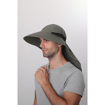 Hava Alan Uv Güneş Koruyucu Lejyoner Safari Şapkası - Haki