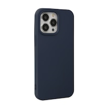 Apple iPhone Uyumlu   15 Pro Kılıf Nano İçi Kadife Silikon - Lacivert