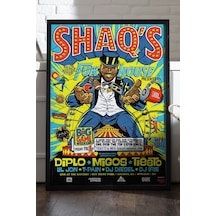 Shaq's Fun House Siyah Ahşap Çerçeveli Poster, Dekoratif Film Duvar Tablosu