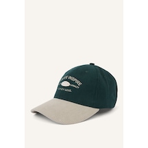 Defacto Erkek Fitilli Kadife Cap Şapka D5483ax26wngn246 Yeşil-gn246