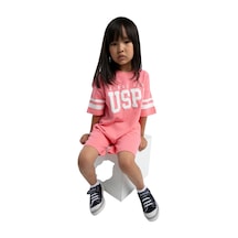 U.S. Polo Assn. Kız Çocuk Bermuda Takım Pembe