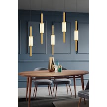 Thressa 5'li Sıralı Siyah Eskitme 3 Renkli Led Avize Siyah - Eskitme
