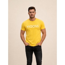 Vıgoss Actıon Baskılı Erkek T-shırt 62533-30010 Sari
