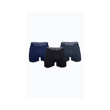 Malabadi Erkek Siyah Füme Lacivert 3 Lü Premium Collection Modal Boxer 3m252 Siyah Füme Lacivert