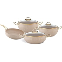 Fms 7 Parça Mercan Set Bej Açık Bej