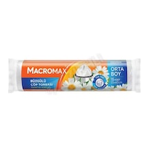 3 Adet Macromax Büzgülü Çöp Torbası Papatya Kokulu Orta Boy 15'li