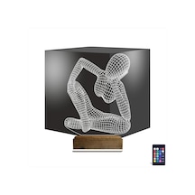Luvivia Minimalist Heykel Kadın 3d Lamba - Masa Gece Lambası Şeffaf