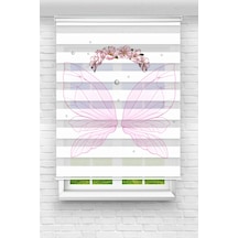 Perdeoutlet38 Baskılı Renkli Pembe Kanat Dijital Baskılı Zebra Perde-cocuk Odası-stor Perde Model:pz-2627 Çok Renkli