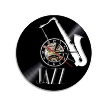 Primepickings Müzik Vinil Kayıt Duvar Saati - 7 Renk Seçenekleri İle Led Duvar Saati Ve Müzik Aleti - Unutulmaz Hediye A