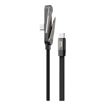 Lenyes Lc553 Type-c To Type-c Stand Özellikli E-mark Smart Çipli Data Ve Şarj Kablosu 100w 1m Siyah