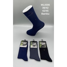 Likralı Erkek Çorap 6 Adet Ml-0006 Gri