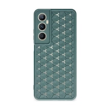 Realme C65 Uyumlu Kılıf Petek Silikon Kapak - Koyu Yeşil