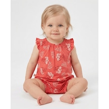 Caramell Bebek Tulumu - Tk7067 Little Flower - Kiremit