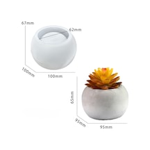 Silikon Kalıp Taş Tozu Parafin İthal Dekoratif Küçük Yuvarlak Mumluk Kalıbı Epoksi Hb155-0164