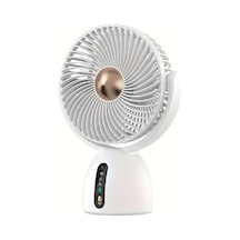 Hp-f07 Usb Şarjlı Sessiz Masaüstü Mini Fan 360 Derece Ayarlanabilir Gövde Vantilatör Acı Kahverengi