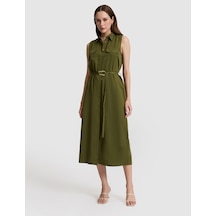 Pierre Cardin Kadın Haki Elbise Dokuma 50321336-vr027