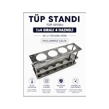 Tüp Standı - Tüp Sporu - 4 Delikli- 40 mm Tüpler İçin Paslanmaz Çelik