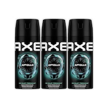 Axe Apollo Erkek Deodorant & Bodyspray 48 Saat Ferahlık 150 Ml X3
