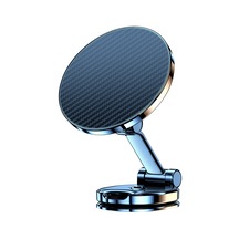 Cbtx Global Karbon Fiber Doku Araba Yapışkan Taban Manyetik Emme Alaşımlı Telefon Tutucu Katlanır Braket - Siyah