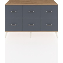 Hyperion Konsol 6 Çekmeceli 132x44x83 Aytaşı-çam/antrasit Çam/antrasit