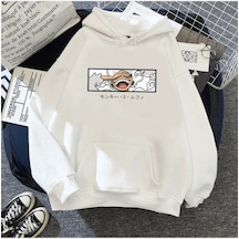 Luffy Gear 5 Face Smiley Kapşonlu Sweatshirt 001