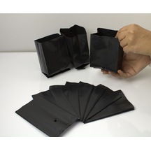 10 Adet Fide Poşeti 9X15 Cm Körüklü Fide Torbası Fidan Poşeti