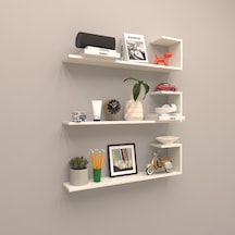 Rafkestir 3 Lü Minas Duvar Rafı Beyaz ( Mat )