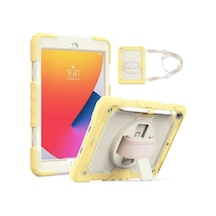 Mey İthalat Apple iPad 10.2 7.nesil Kılıf Strap New Tablet Kapak - Sarı Tablet Kılıfı