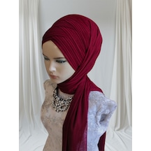 Tunahazırturban Bordo Sevda Şal Model Hazır Duvak Hazır Şal Hazır Türban Bordo
