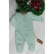 Caramell Barbosa Kız Bebek Trend Tulum %100 Pamuklu 0-3 Ay /3-6 Ay Patikli & 6-9 Ay / 9-12 Ay Patiksiz Sonbahar-kış Yeşil